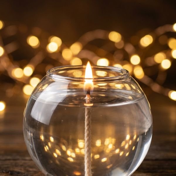 Vela de gel en forma de esfera